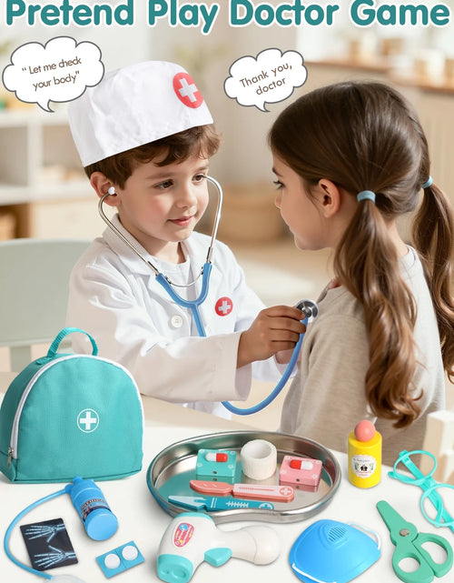 Load image into Gallery viewer, Doctor Kit for Kids Realistic, 36PCS Kids Doctor Kit Wooden, Doctor Pretend Playset
