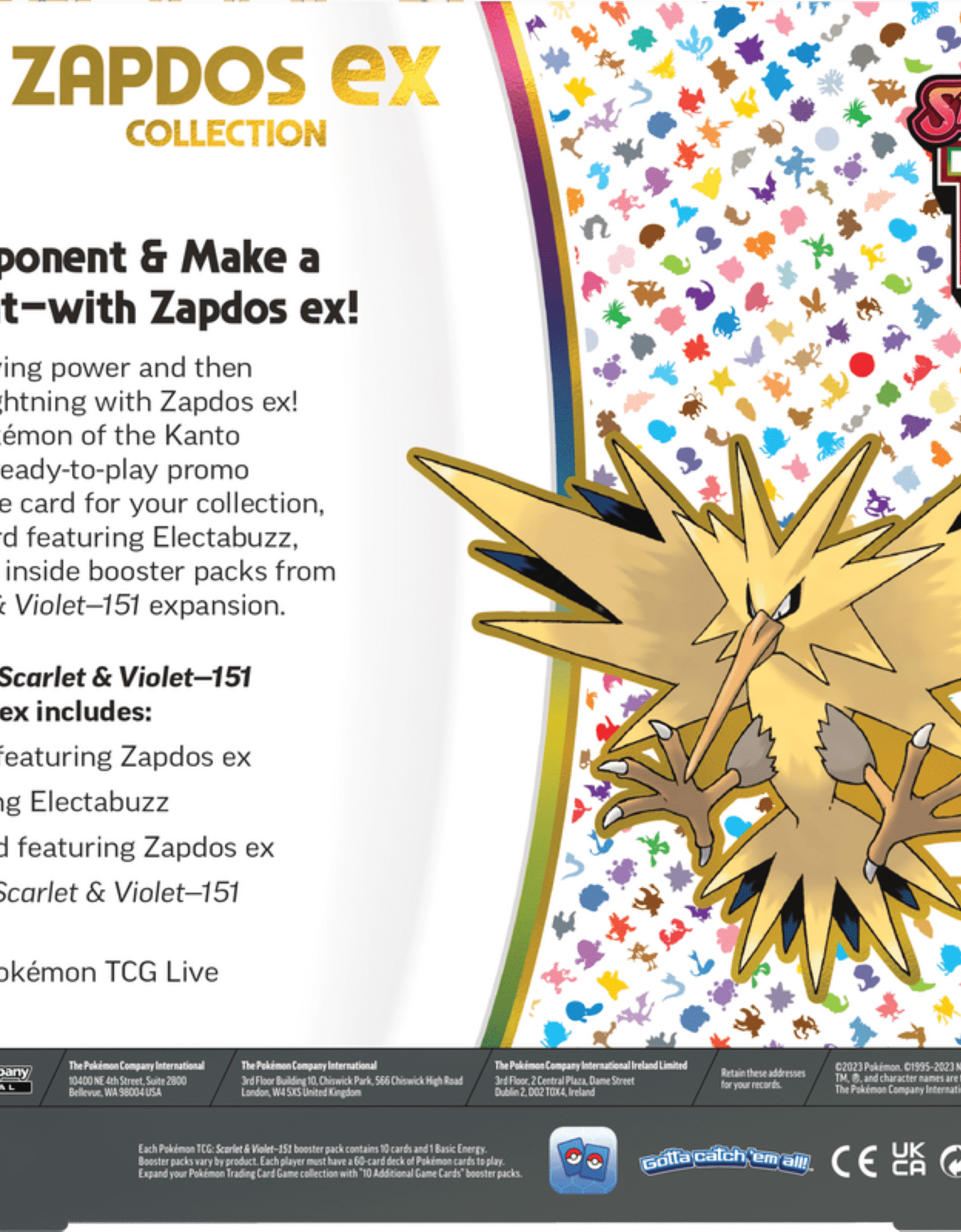 Trading Card Games Scarlet & Violet 3.5 151 Collection Zapdos Ex - 4  Tgc Scarlet & Violet—151 Booster Packs