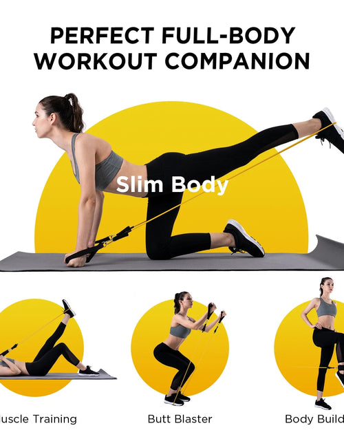 Load image into Gallery viewer, Resistance Bands Exercise Bands Workout Bands - up to 150Lb, Indoor and Outdoor Bands with Door Anchor and Handles for Strength, Slim, Yoga, Home Gym Equipment for Men/Women
