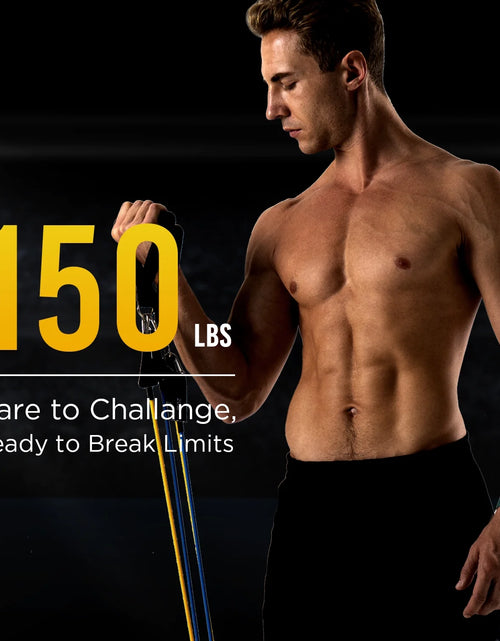 Load image into Gallery viewer, Resistance Bands Exercise Bands Workout Bands - up to 150Lb, Indoor and Outdoor Bands with Door Anchor and Handles for Strength, Slim, Yoga, Home Gym Equipment for Men/Women
